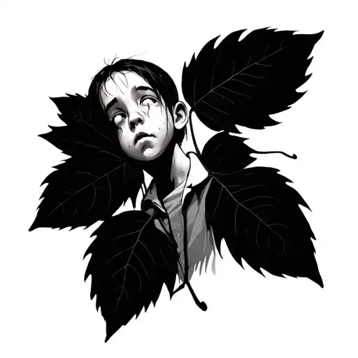 Kid Sadness Depression Shadow Leaves You