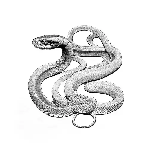 Snake With Celestal Print