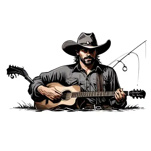 Cowboy Fishing Guitar