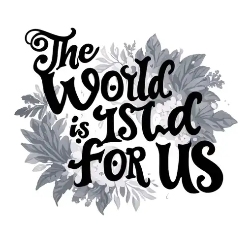 Lettering The World Is For Us