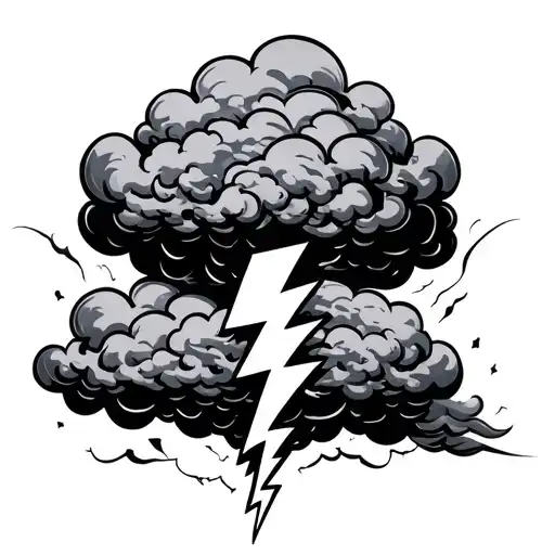 Cloud With Lightning Bolts