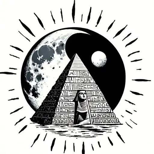 Small Egypt Pyramid Moon