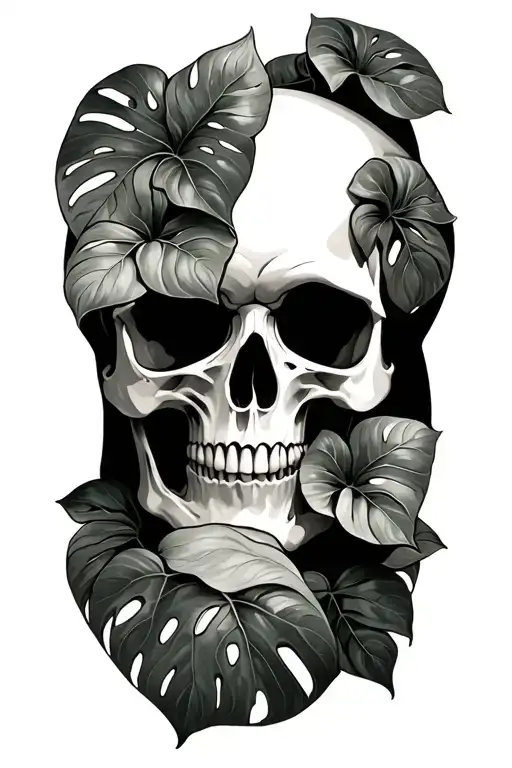 Skull Pothos Monstera Flowers Growing