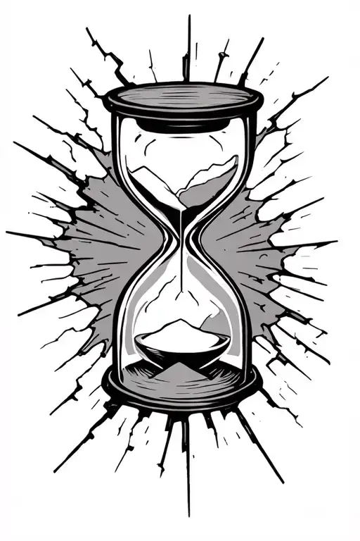 Hourglass Cracked At The Bottom