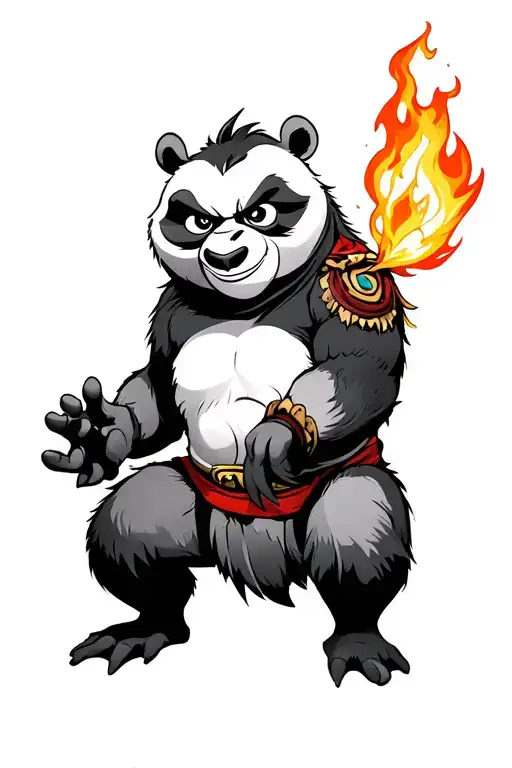 Tai Lung From Kung Fu Panda With Fire Hands
