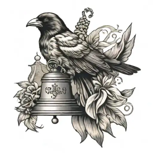 Oriole And Raven Bird With A Liberty Bell And Founding Father Arm Sleeve