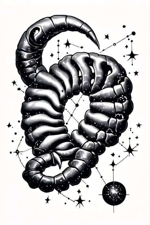Cancer And Saggitarious Constellations Forming The Shape