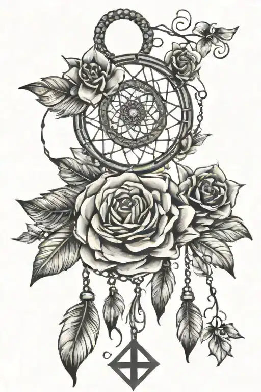 Dream Catcher And Flower And Cross And Rwg Mom