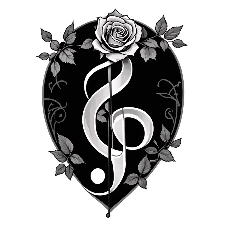 Rose Vine Music Name Written