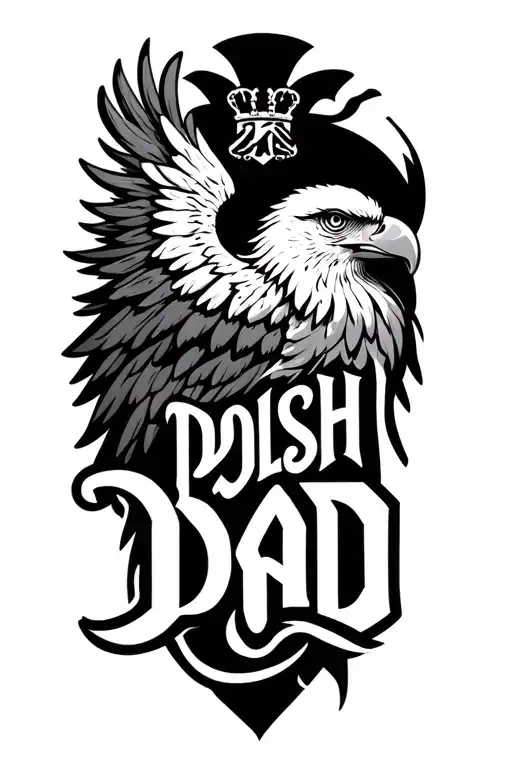 Polish Eagle And Polish Word Dad