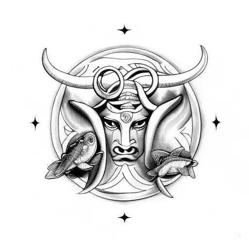 Taurus Protecting Pisces Water Stream