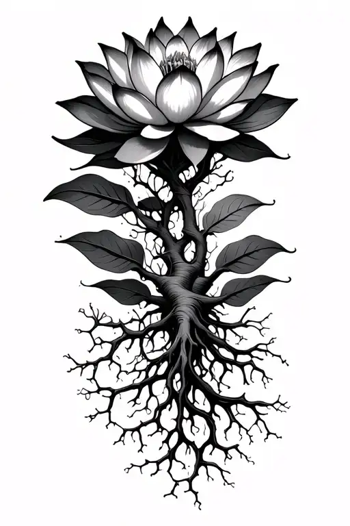 Straight Line Runners High Molecular Structure With Lotus Flower And Root