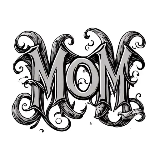 Italian Horns Forming The Word Mom