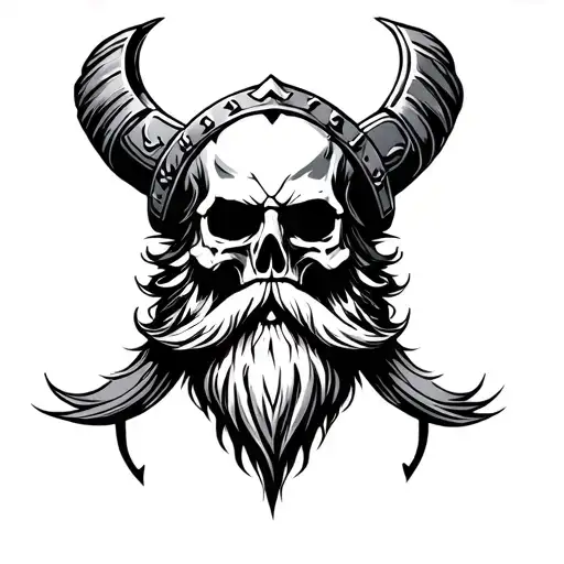 A Bearded Norse Warrior Skull
