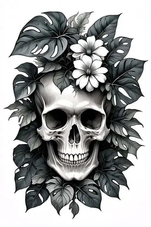 Skull Pothos Monstera Flowers Growing