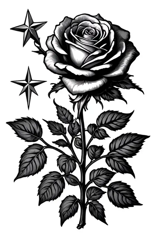 Yorkshire Rose Below Southern Cross Stars