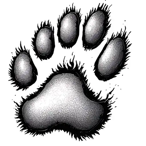 Dog Paw Print Engraved