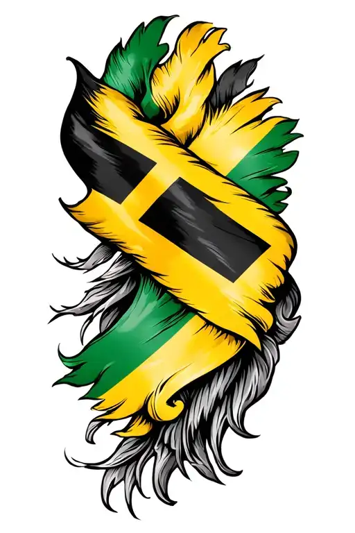 Jamaican Flag Waving