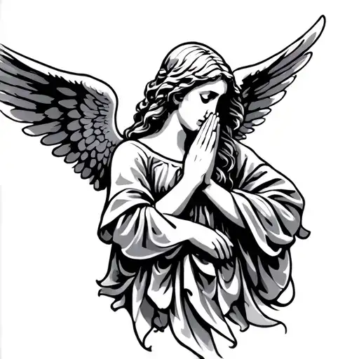 Praying Angel Sideway