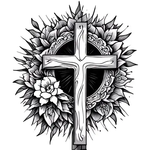 Christian Inspired Tattoo Design Featuring