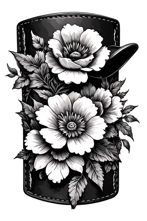 Western Rustic Leather And Flowers