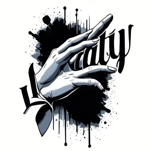 Loyalty Word With Hands And Tips Of Fingers Touching