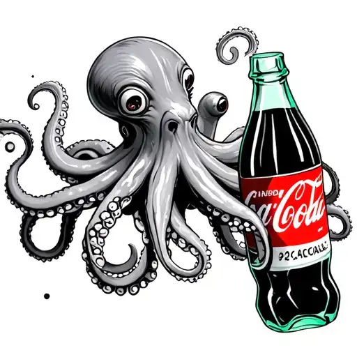 Octopus In A Coke Bottle