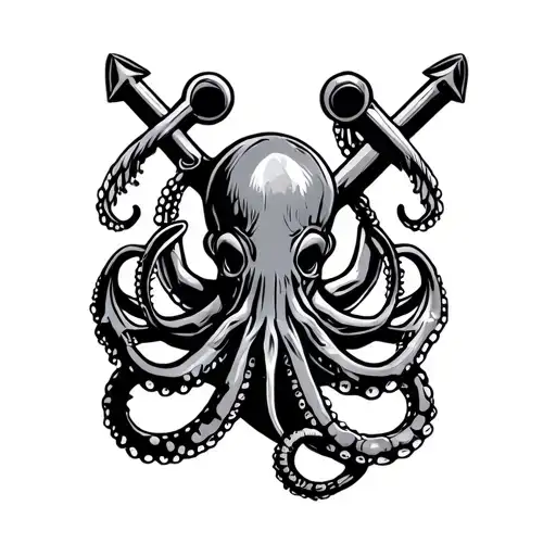 Navy Anchor Squid