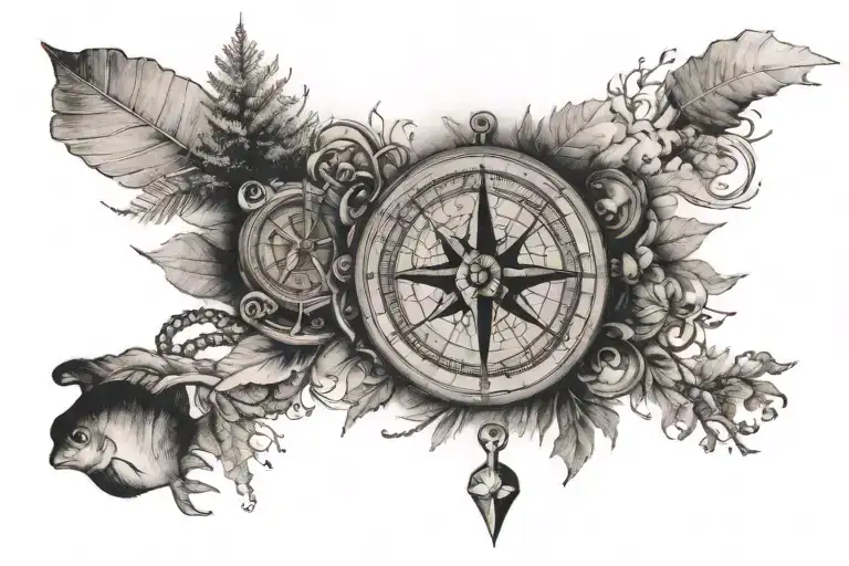Compass Armband Forest And Ocean