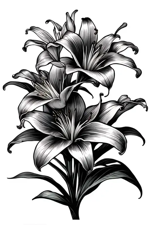 Tiger Lilies Growing