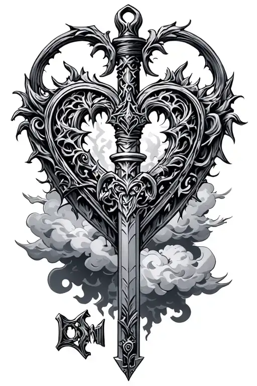 Kingdom Heart Oblivion Key Blade With Text And Vanitas And Cloud Background