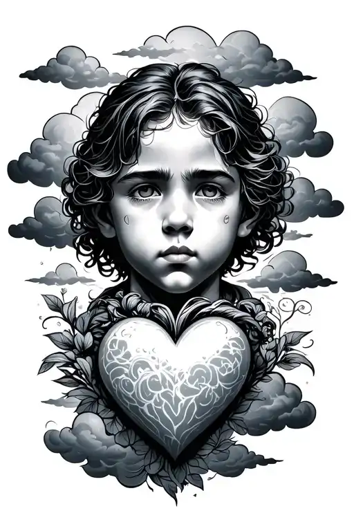 My Brothers Keeper With Clouds And A Heart Made