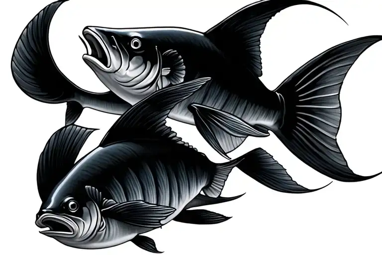 Fish Father Son And Daughter