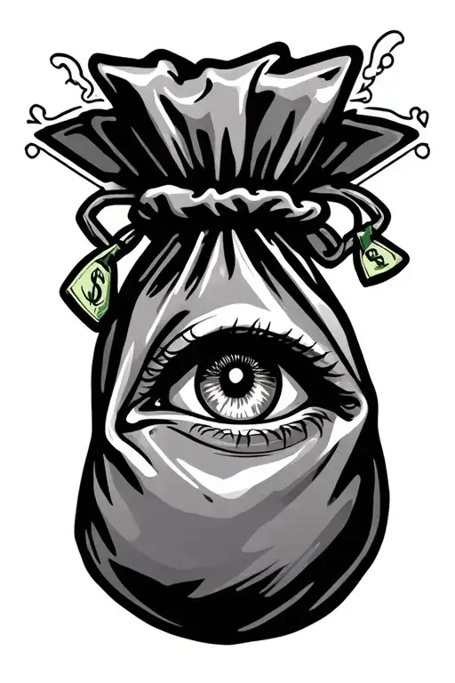 Triangle With Eye Money Bag