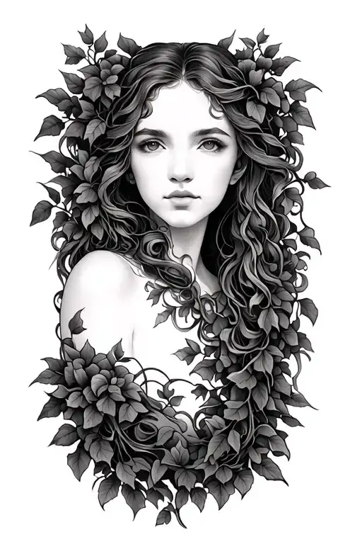 Vines Growing Up To Shoulder