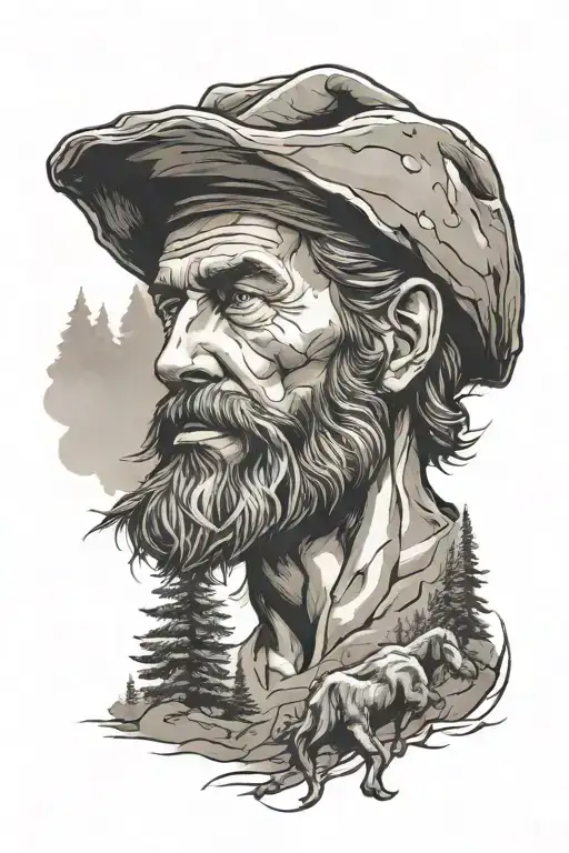 Mountain Man Walking