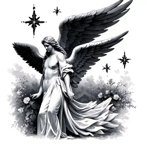 Masculine Memorial Angel Wings