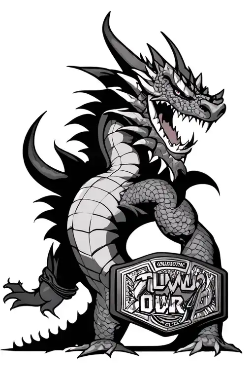 Shenron Dragon Ball And Turbo And Wwe Championship Belt