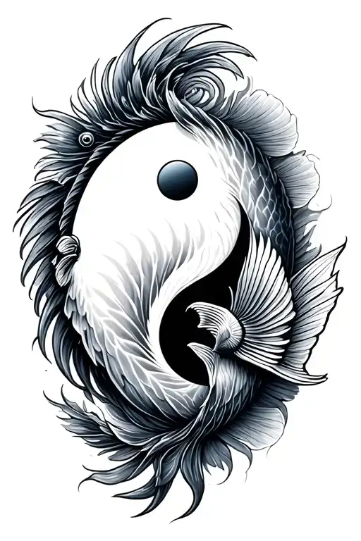 Parrot Fish Ying Yang