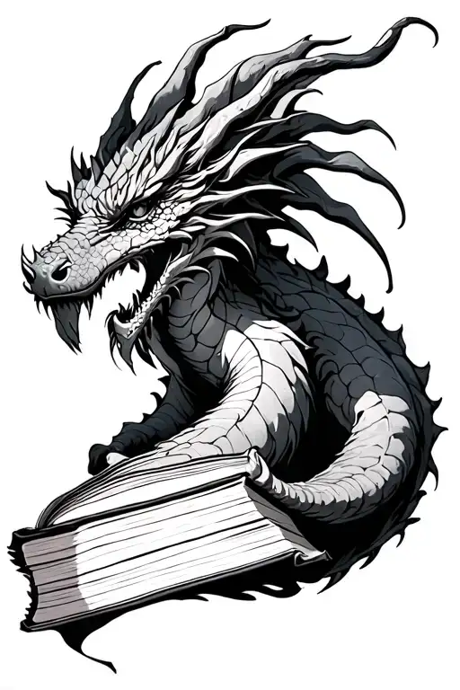 Fantasy Books Srrounded By Light Ab Dragon
