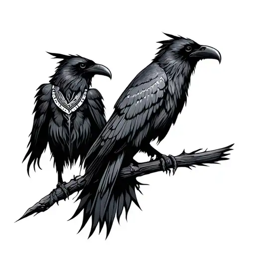 Shaman And Raven On It