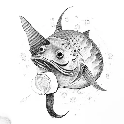 Giant Anglerfish Following Astronaut