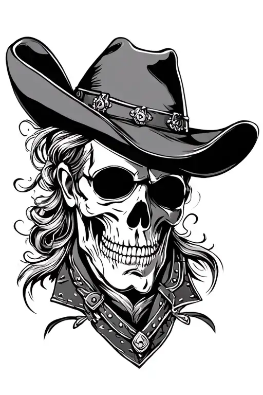 Tooled Leather Cowboy Graffiti Style