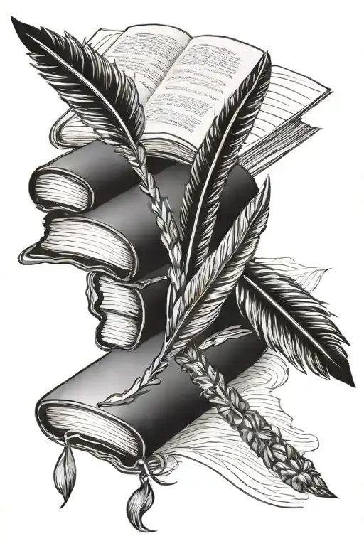 Quill Pen And Book Cover