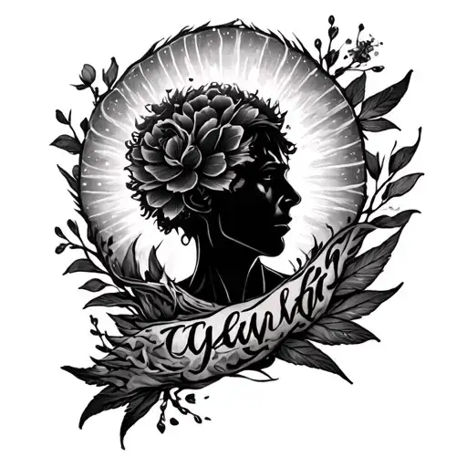 Generate A Mens Sleeve Tattoo In Black And White Dedicated To Mental Health Journey