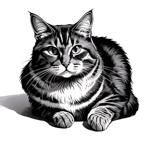 Cashire Cat Lounging