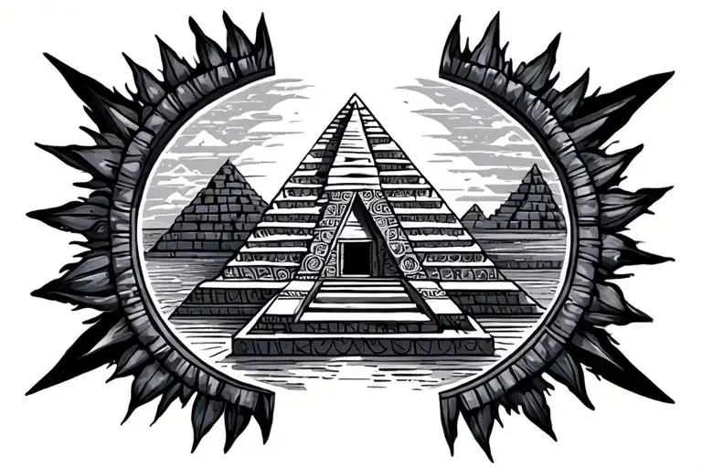 Aztec Pyramid Sun Rising