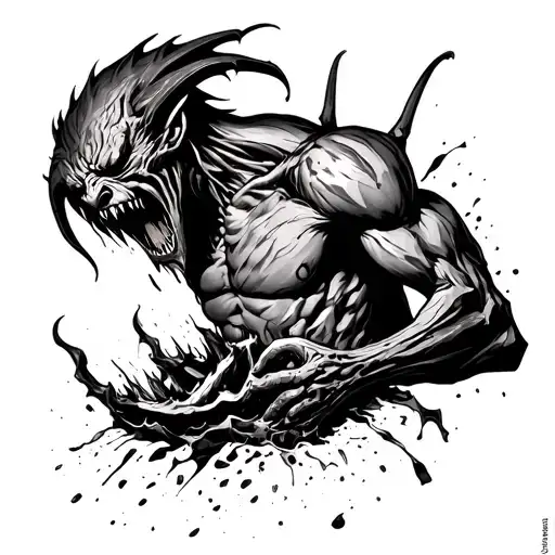 Evil Demon Ripping Guts Out