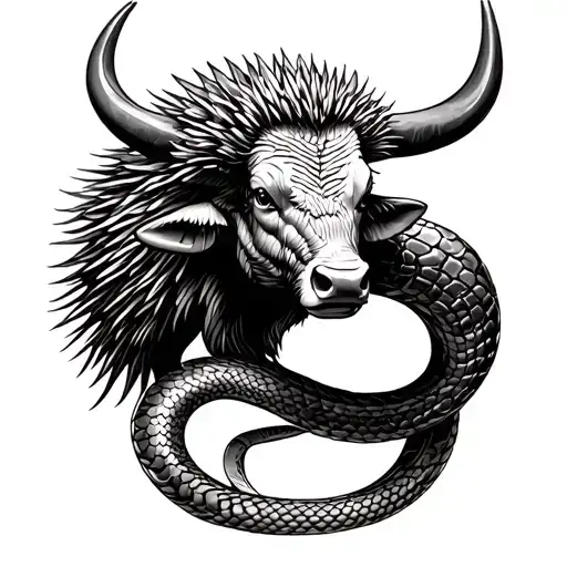 Echidna And Bull And Snake Wrapped