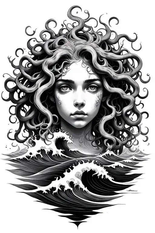 Medusa Head Calm Waves Crashing